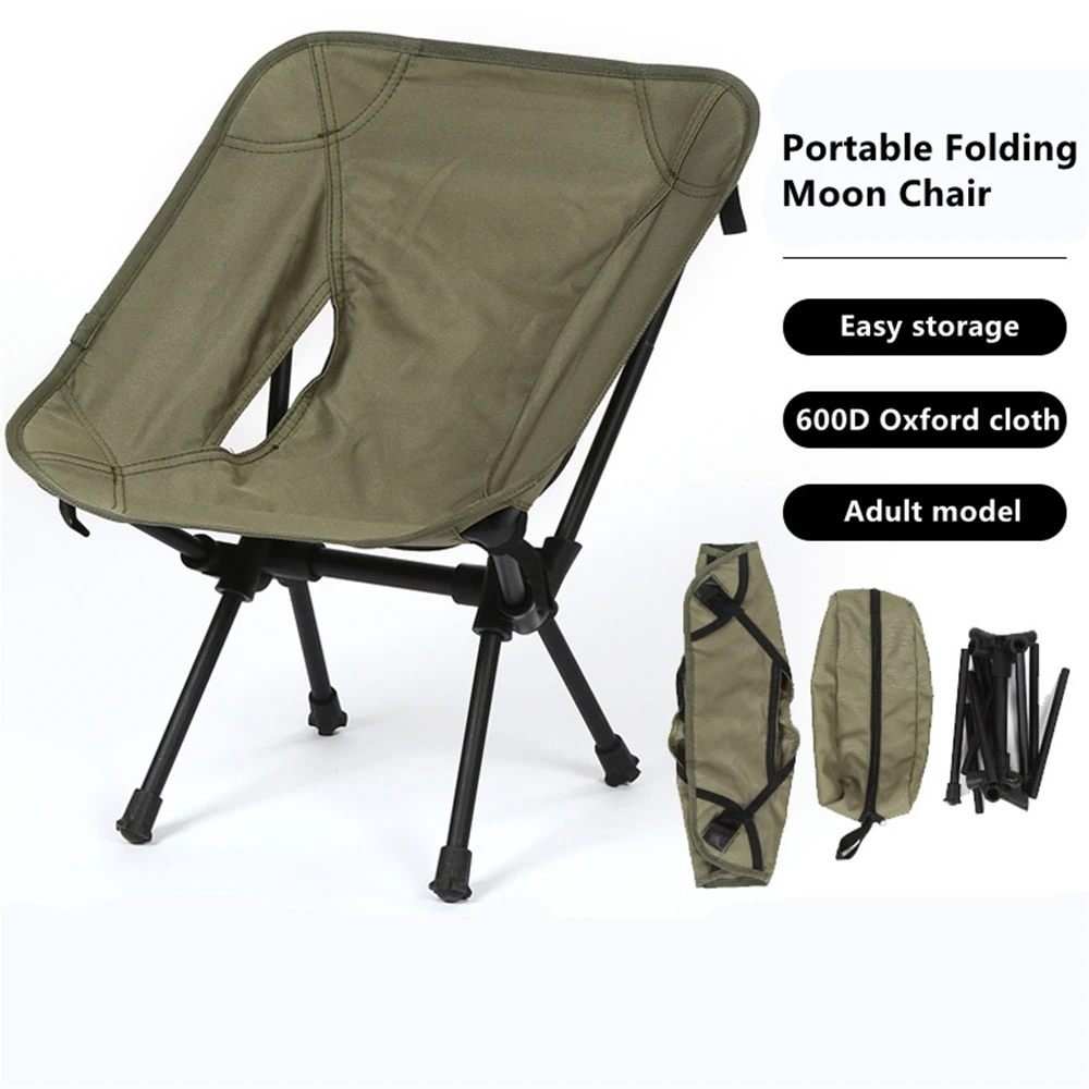 

Travel Folding Fishing Chair Outdoor Beach Chairs Ultralight Camp Chair with Storage Bag Hiking Picnic Seat Portable Moon Chairs