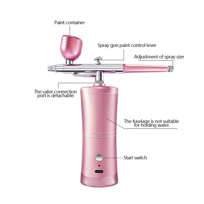 Airbrush with Compressor Airbrush Painting Mini Spray Gun for Painting Wireless Electric Paint Gun Airbrush Kit with Compressor