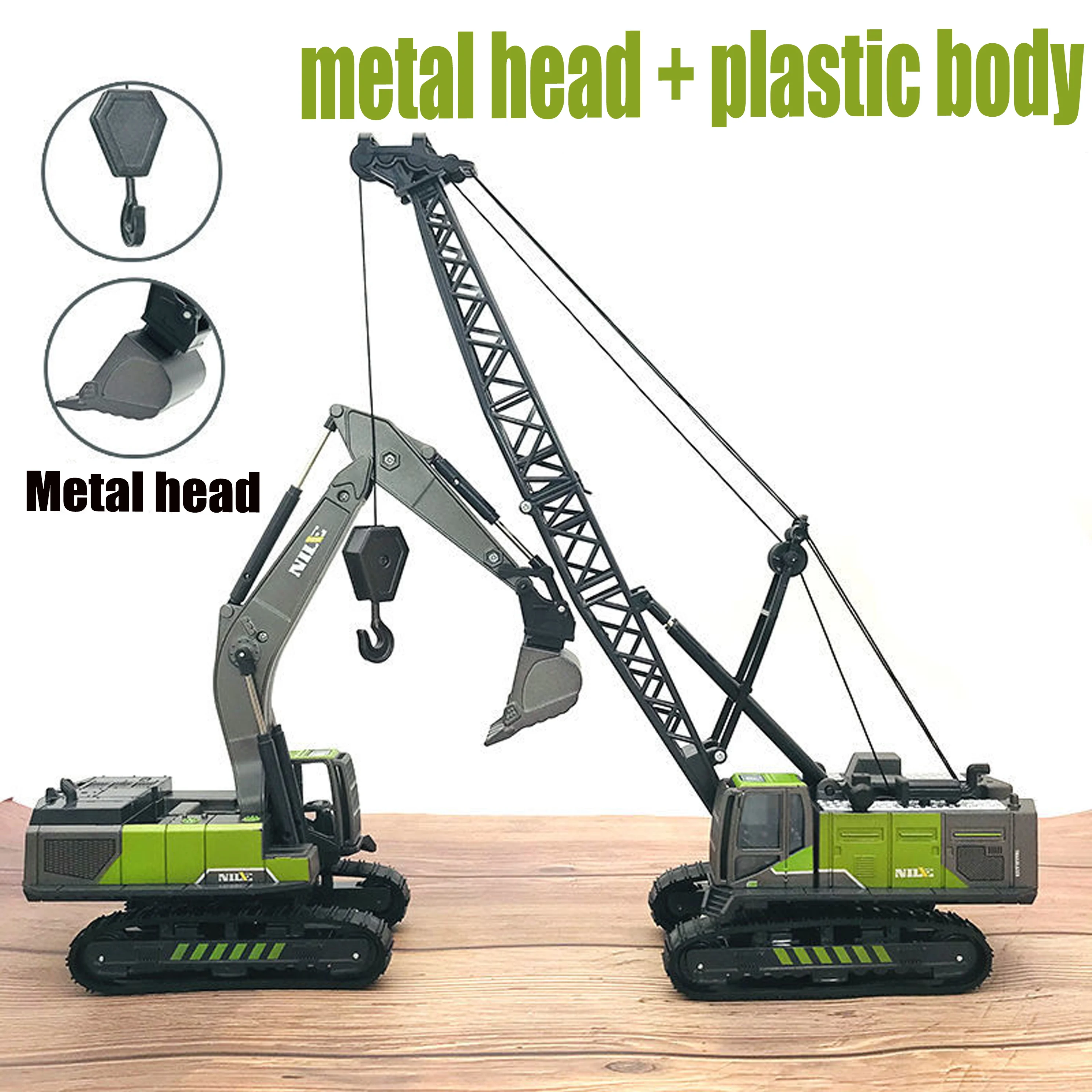 Alloy Diecast Simulation Engineering Car Model Truck Toys Crane Bulldozer Excavator Forklift Vehicles Educational Boys for Boys