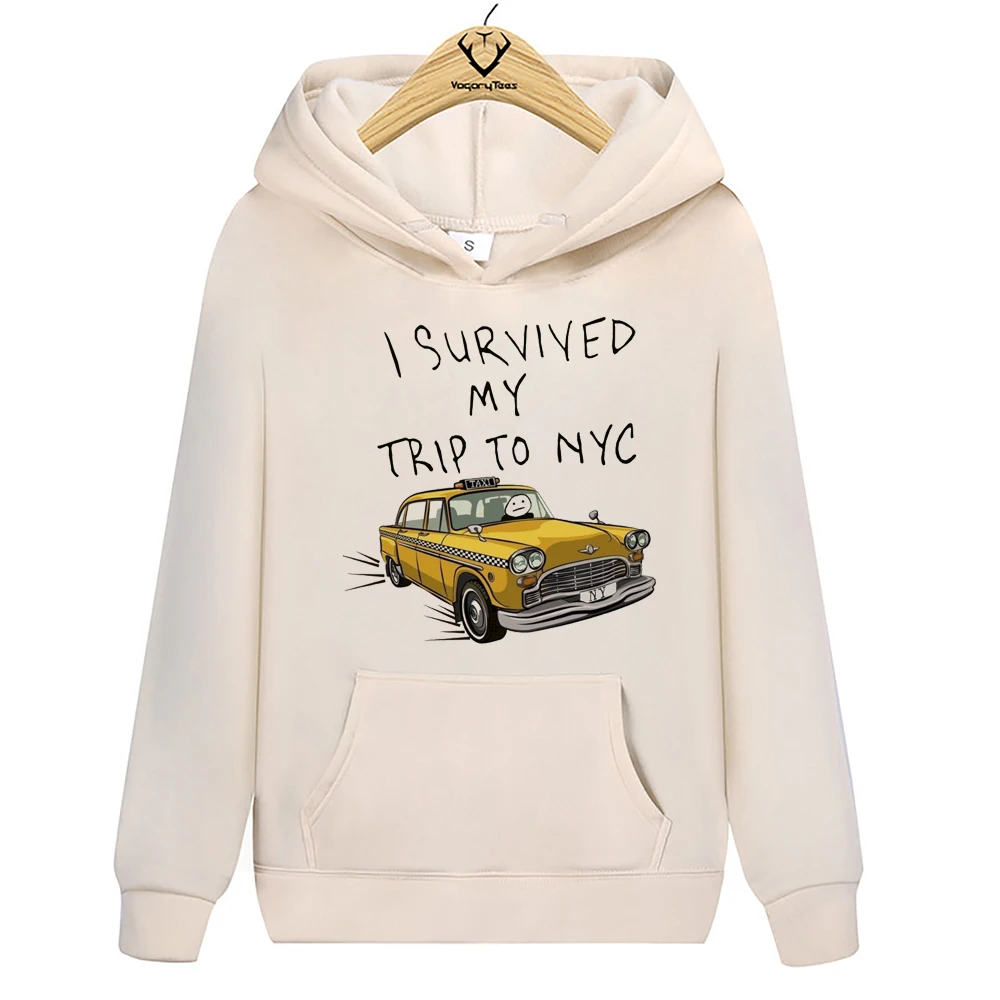 Movie Holland Same Style i survived my trip to nyc Hoodie Men Unisex Casual 4 Color punk Hip Hop unisex Streetwear Khaki Hoodies