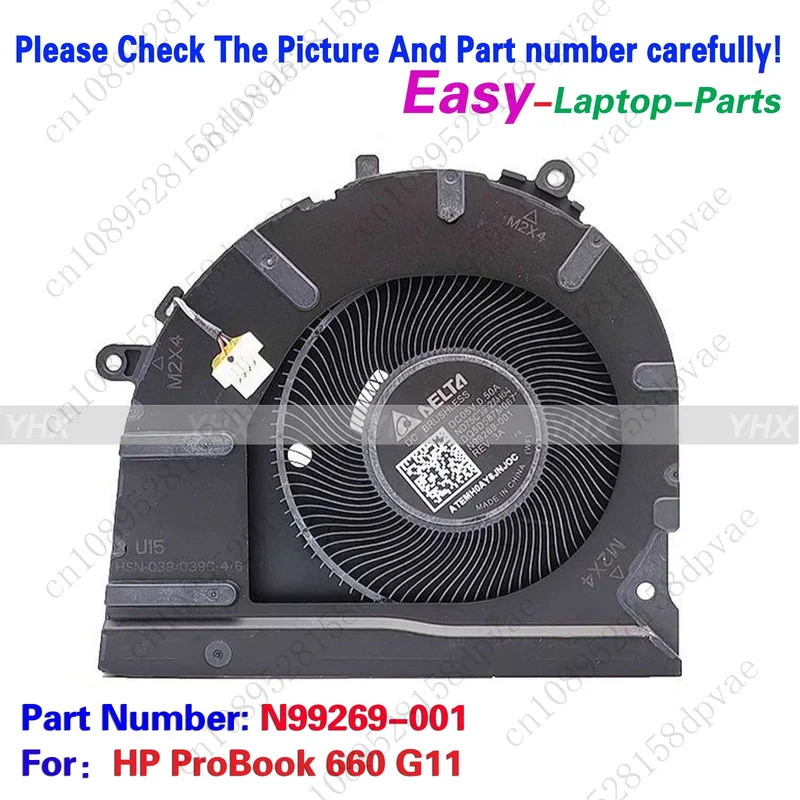 

GYX New For HP ProBook 660 G11 COOLING FAN ND75C39 N99269-001.