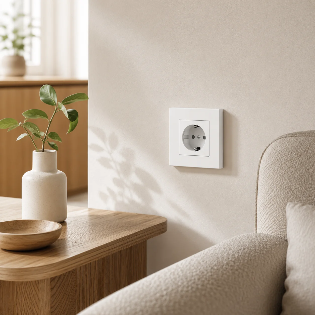 White EU standard electrical wall adapter charging German plug socket power Outlet, 16A,Black PC panel home bedroom socket - view 5