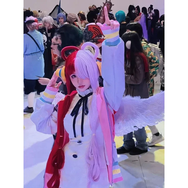 

DY202025me Film Red Uta Clothes Kid Adults Wig Wing Uniform Coat Earphone Carnival Party Christmas Full Set25