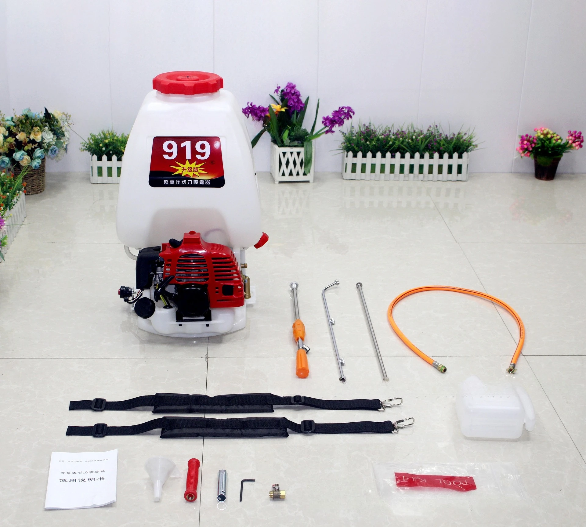 2025 بخاخ حقيبة ظهر عالي الطاقة عالي الضغط ثنائي الأشواط 919 لرش الهاتف المحمول #4