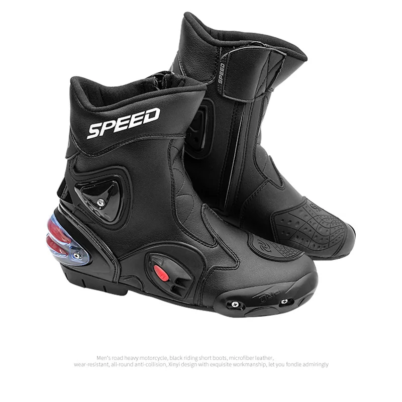 PRO-BIKER Men Motorcycle Boots Moto Racing Motocross Off-Road Motorbike Motorcycle Shoes Botas Moto Riding Boots