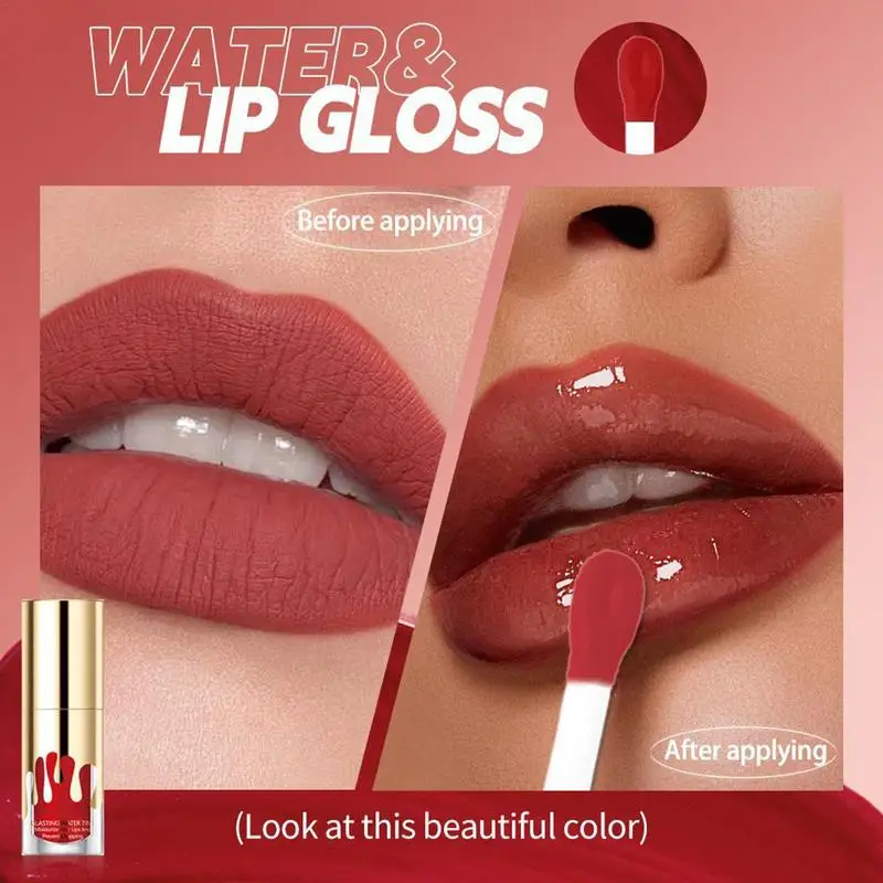 Tinted Lip Gloss Moisturizing Liquid Lipstick Tinted Lip Oil lip plumper gloss Long-Lasting Lip Stain Natural Lip Makeup