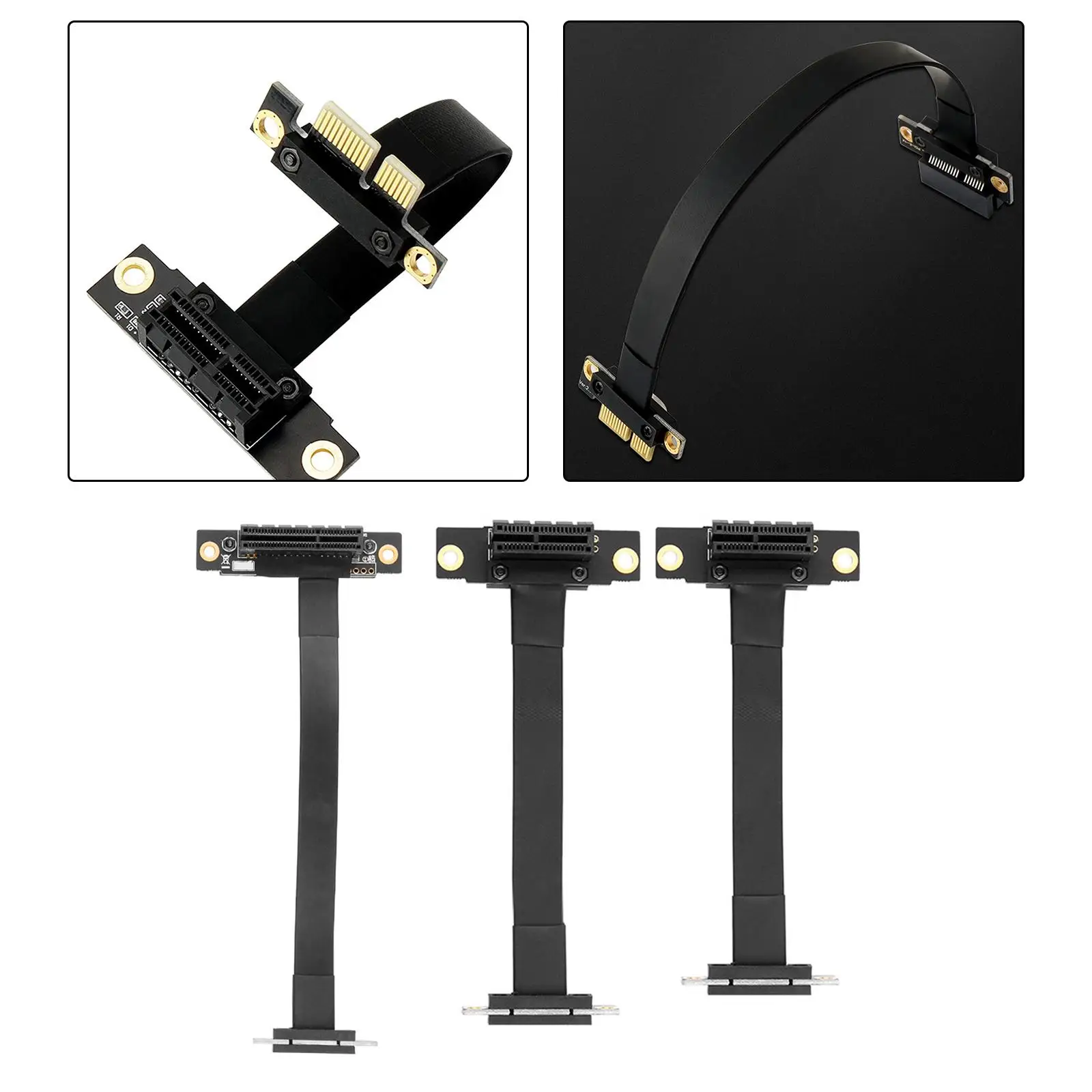 90 Degree Extension Cable, x1 to x1 x4 - Card for Motherboard ,Extender image 4