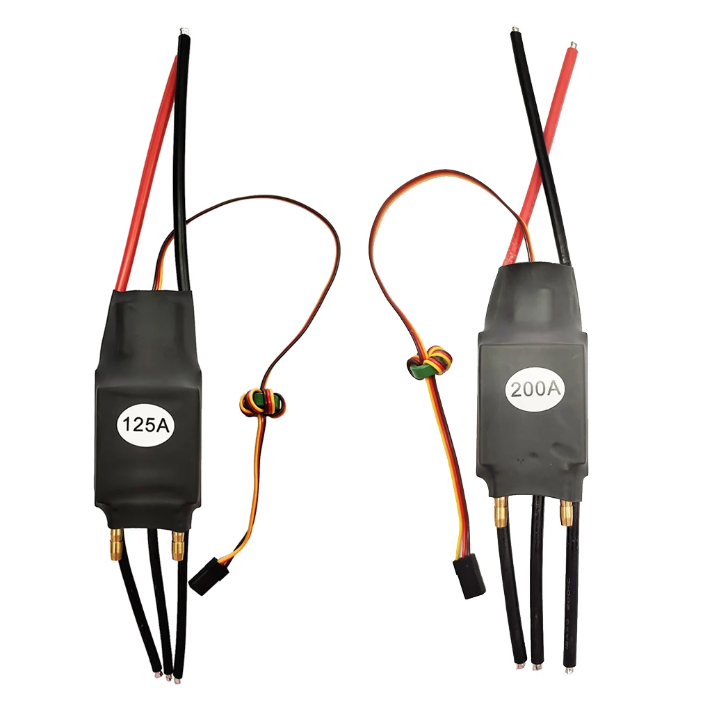 

125A/200A Brushless Water-cooled ESC Speed Controller for RC Car RC Boat Accs