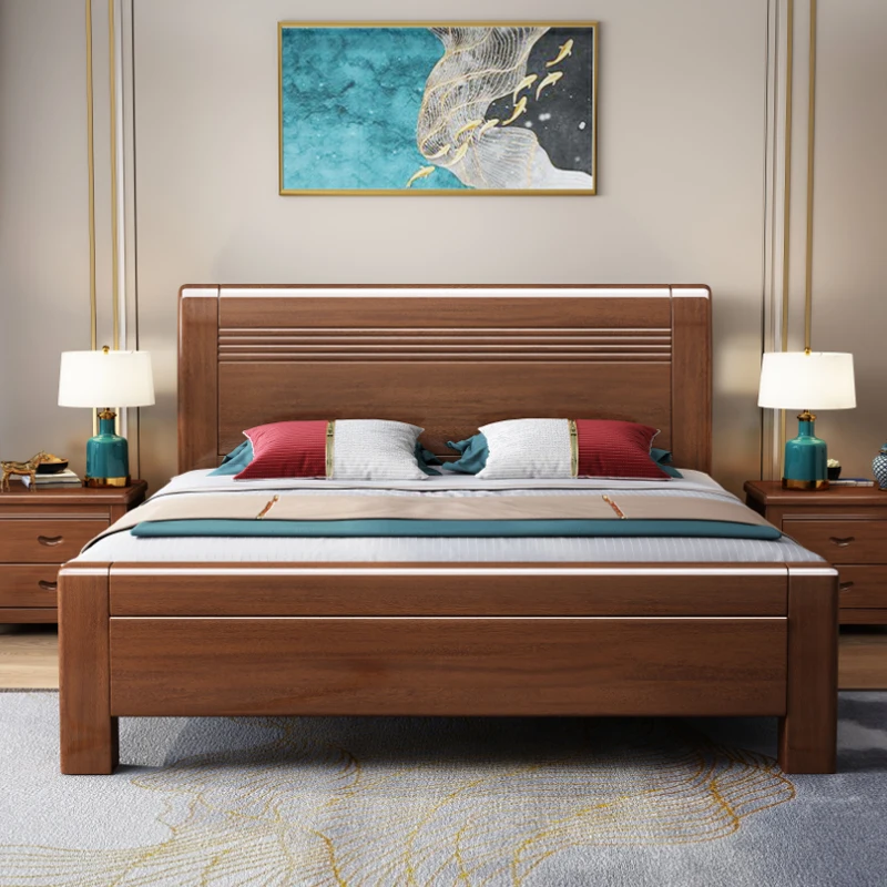 Cama europea de belleza, cama doble de diseño moderno, almacenamiento, cama de madera, Castillo sexual para dormir de princesa, Letto Matrimoniale, muebles de moda