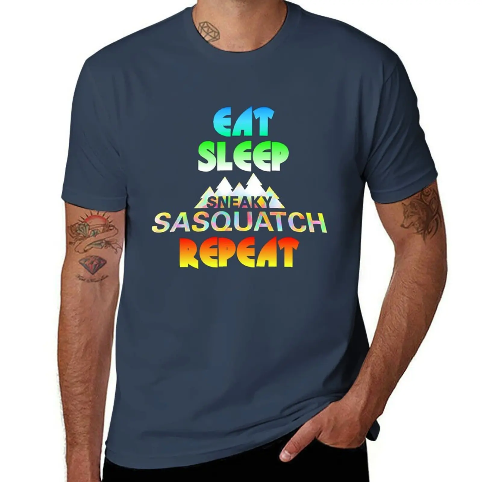 

Sneaky Sasquatch (4) T-Shirt Big and Tall Basic Tee Shirt