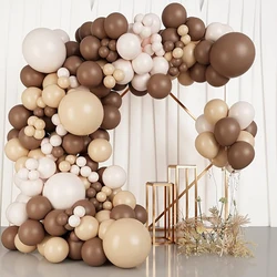 Khaki Balloons Garland White Snad Nude Balloon Arch Kit Bear Theme Kids Birthday Party Baby Shower Wedding Graduation Decoration