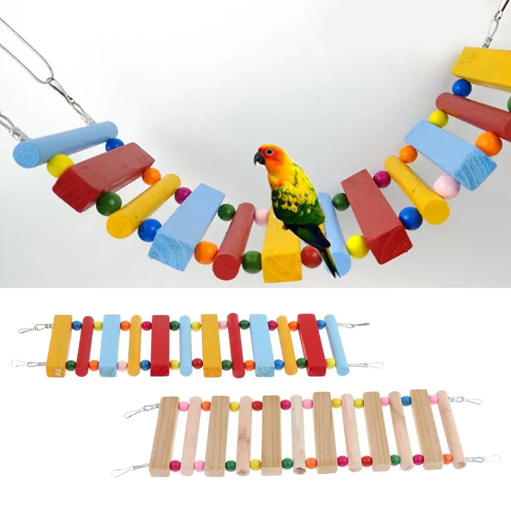 Parrot Ladder Swing Trainning Bridge for African Grey Parakeets Conures Cockatiels