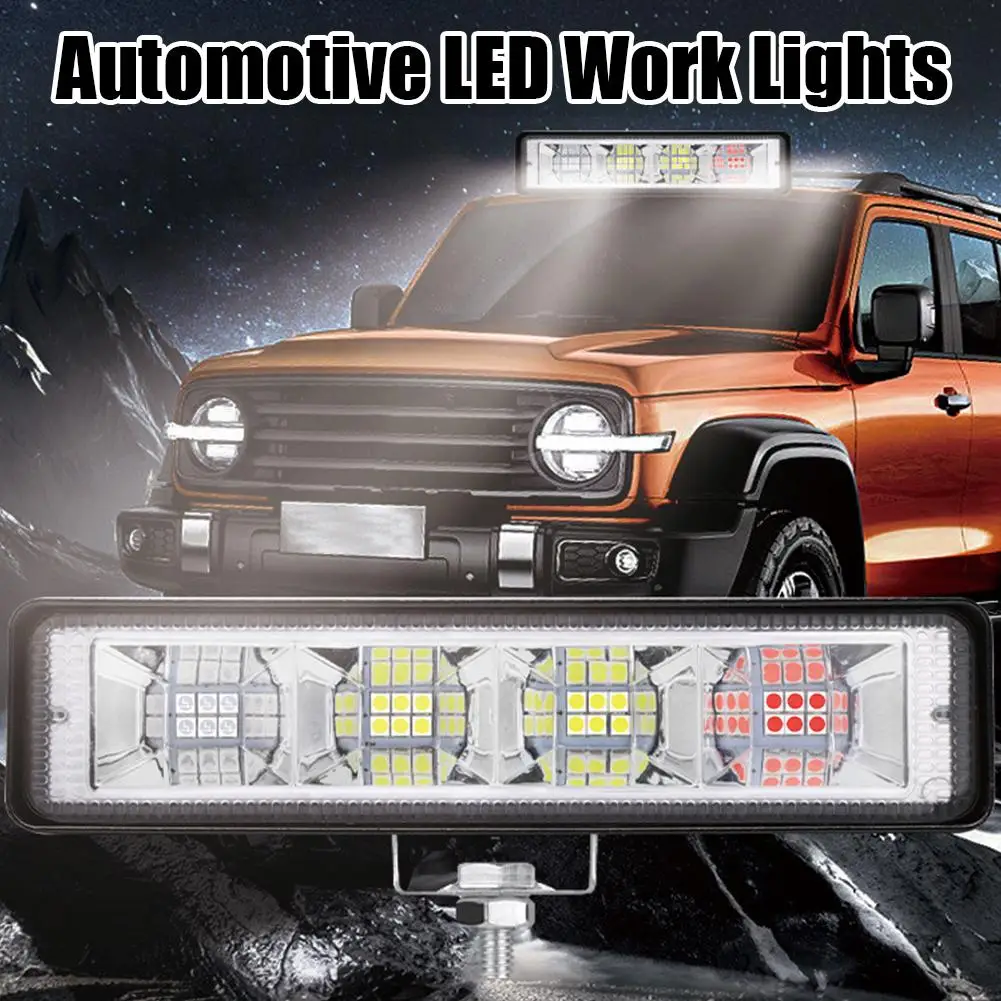 

24LED 48W Рабочий свет Бар Белый Желтый Стробоскоп Вспышка Светодиодный Свет Противотуманный Внедорожный 12V-30V Автомобиль Красный Работа Поводнение Вождение Синий J9H2