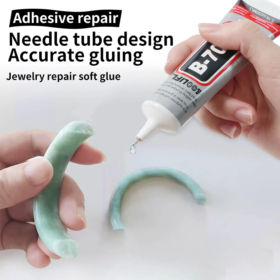 B7000 perekat transparan untuk rhinestone, digunakan untuk pembuatan perhiasan, perekat serbaguna 50ml, rhinestone, kerajinan seni kuku DIY