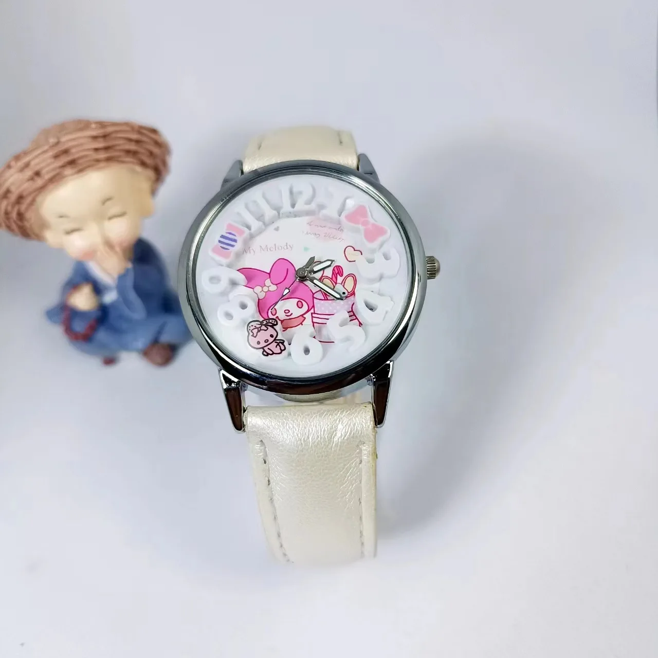 MINISO Hello Kitty Cartoon Children\'s Watch 3D Stereoscopic Screen waterproof  Children Wrist Watch girl Christmas Gift