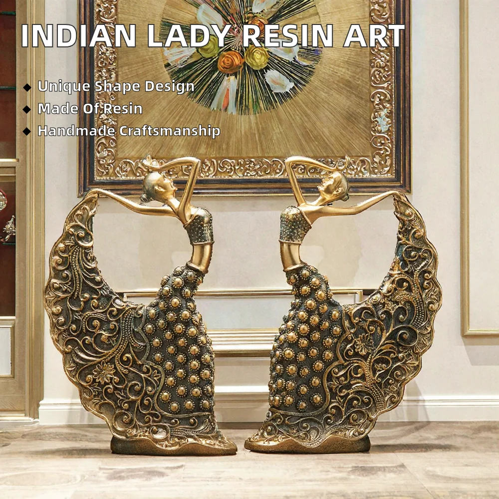 European luxury resin handicrafts decoration creative peacock wedding dance living room TV cabinet foyer