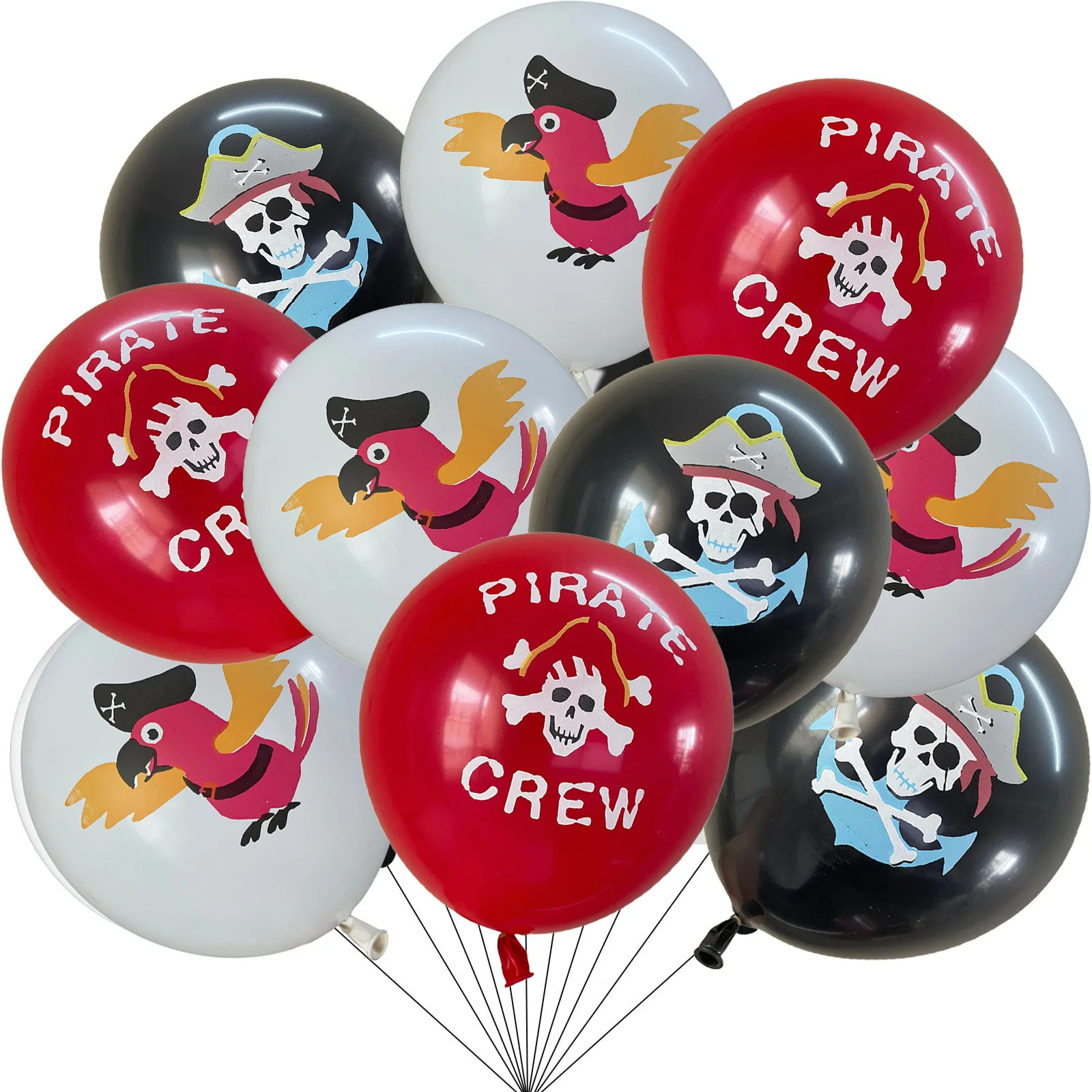 

Pirate Party Latex Balloons Set Round Skull Pirate Theme Parties Birthday Party Halloween Decorations