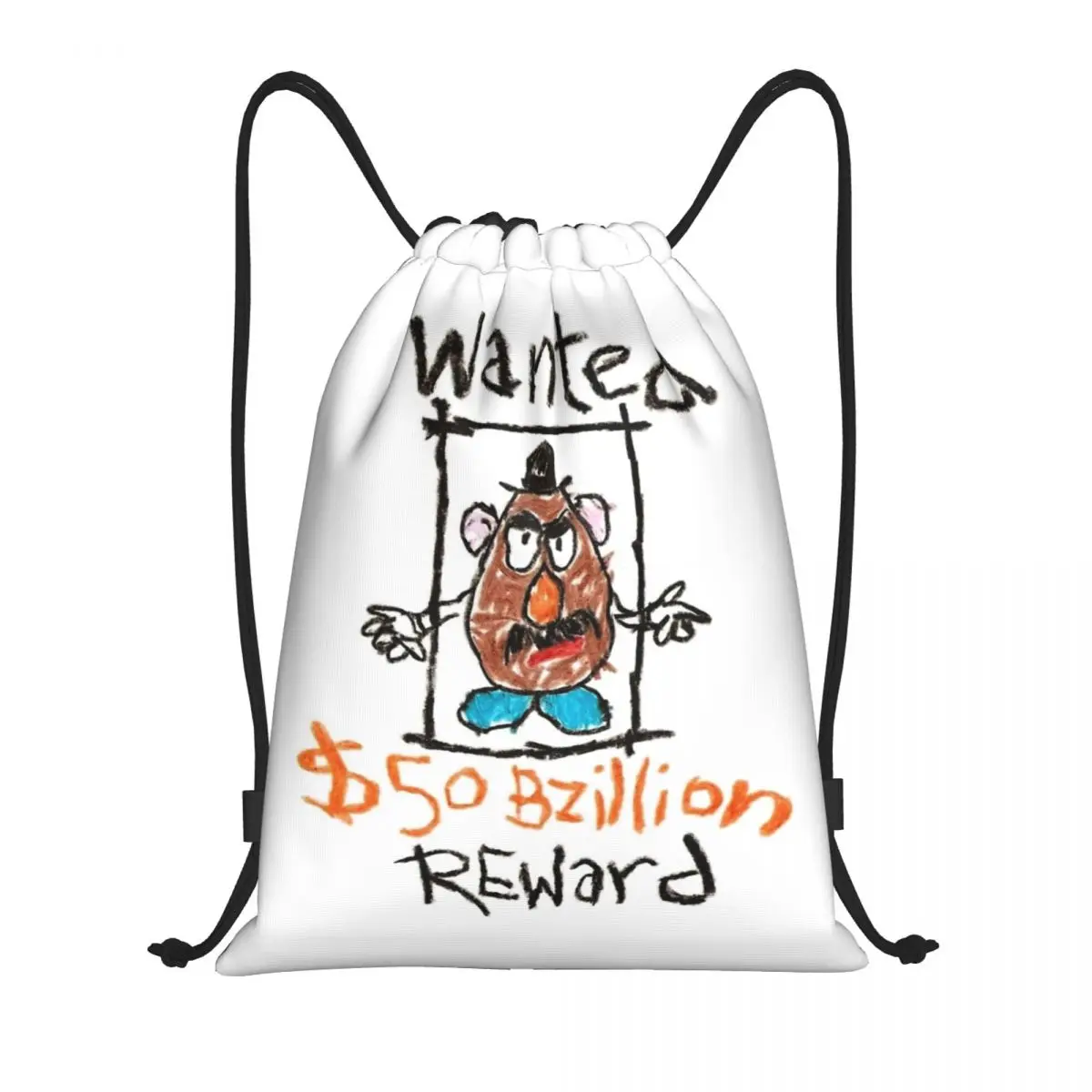 Wanted Mr Potato Reward Toy Story Drawstring Bags Sports Backpack Gym Sackpack String Bag for Working Out