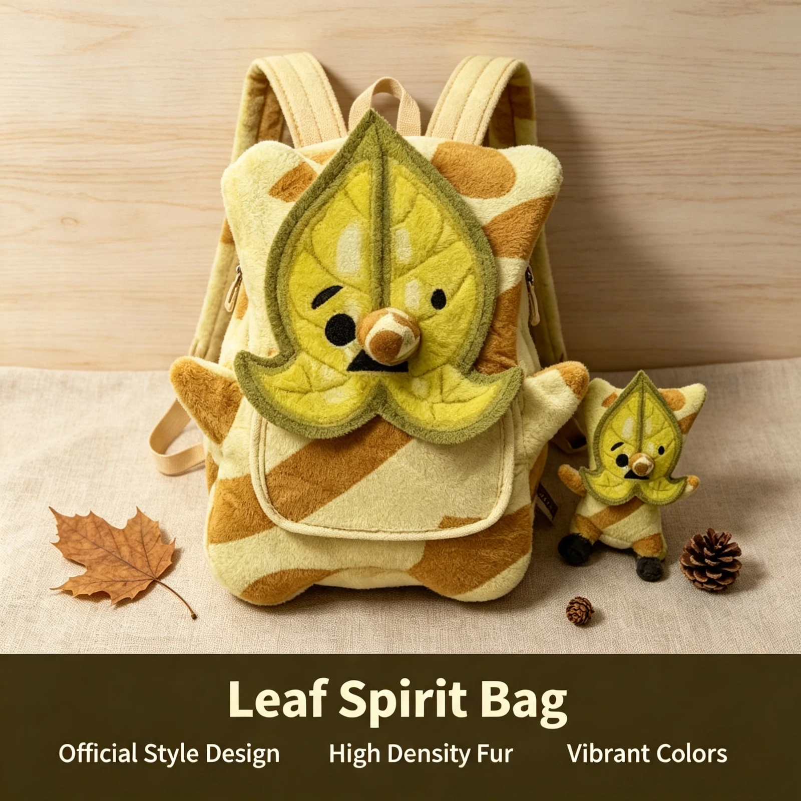 Cute Korok Plush Backpack Zeldaed Yahaha Tears Kingdom Leaf Elfs Character School Bag Girls Cartoon Travel Gift Accessories