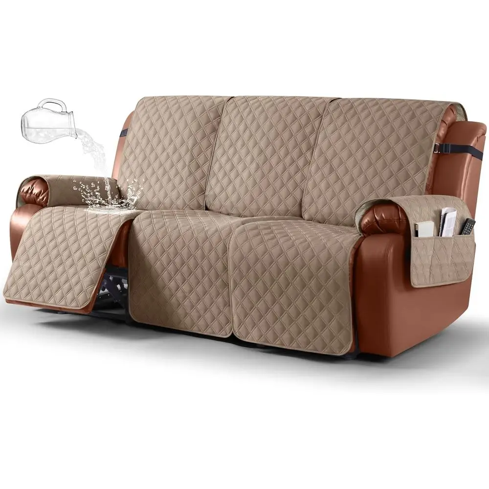 

Чехлы для кресел-реклайнеров Ruaozz Waterproo Recliner Couch Covers Soa, моющиеся, из 1-го слоя, нескользящие, с эластичной вставкой, защита для мебели.