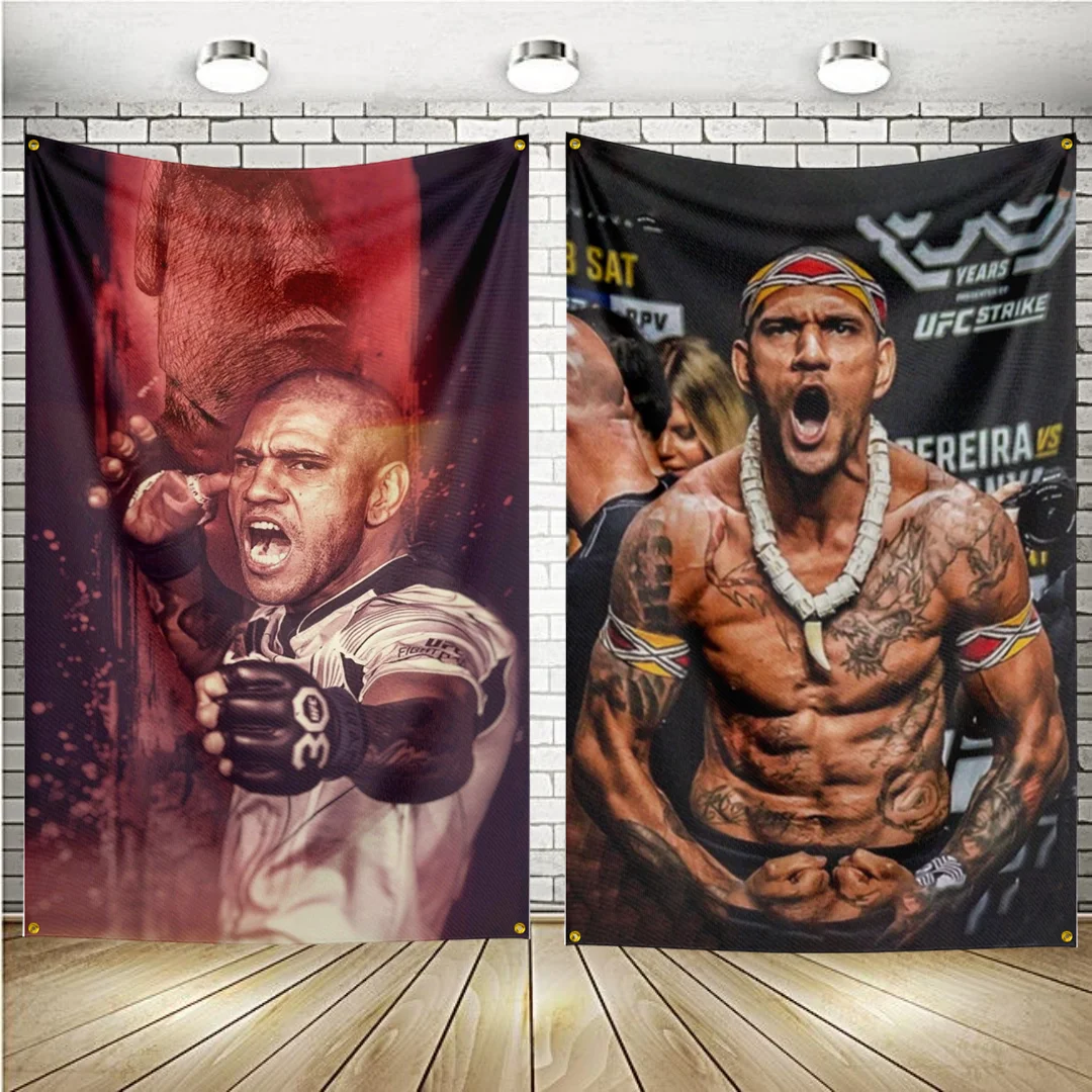 

A-Alex-Pereira-poatanS UFC Boxing Legend Motivational Wall Poster Gym Tapestry Home Dorm Decor Inspirational Canvas Flag