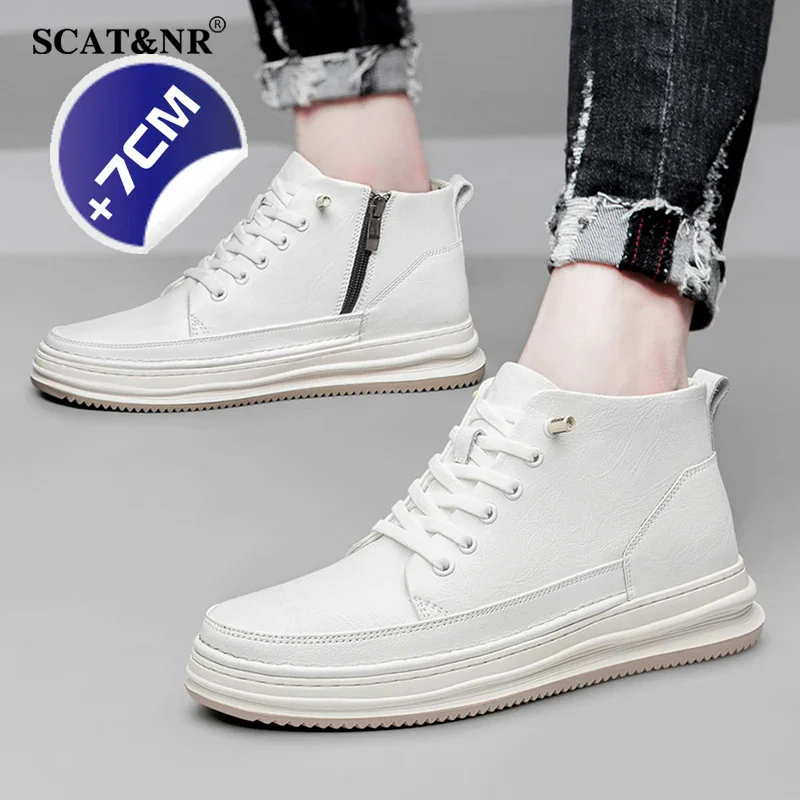 New casual sneakers men elevator shoes fashion sports shoes with hidden heels 6cm designer shoes man Daily life loafers