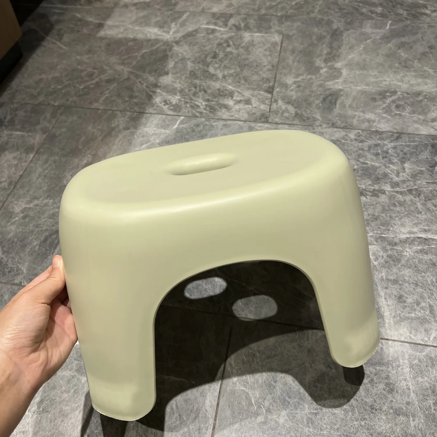 Small plastic stool for home use, stackable and thickened coffee table stool chair