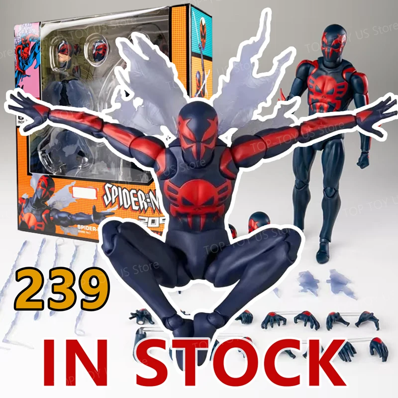 

In Stock Spiderman 2099 Mafex 239 Comic Version Ko Spiderman Collection Figures Anime Action Figure Model Custom Gift Toys