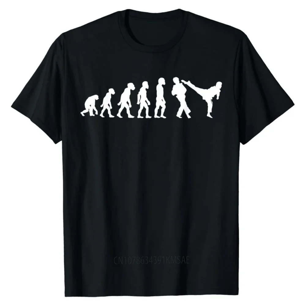 Funny Human Taekwondo Fighter Evolution Korean Sparring T-Shirt  Graphic T Shirts  Mens T Shirts  Camiseta Hombre