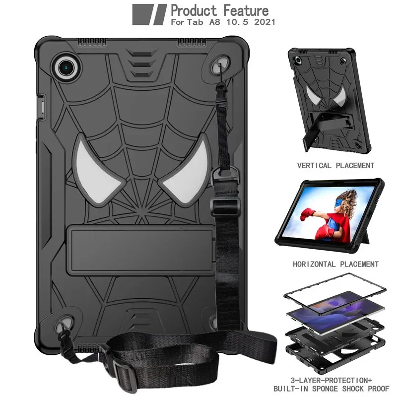 

For Samsung Galaxy Tab A8 10.5 inch 2021 Case SM-X200 X205 Shockproof Stand Tablet Cover Tab A8 10.5" 2022 X207 Funda Capa Coque