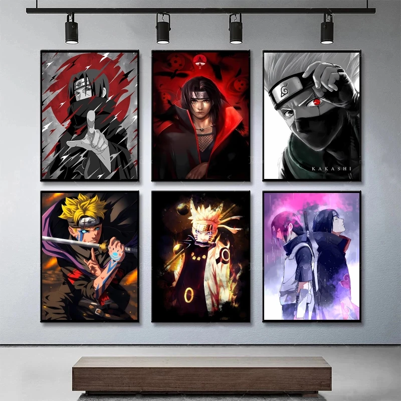 

Naruto Decorative Painting Bedroom Cartoon Anime Kakashi Poster Hanging Painting Dormitory Room Decoration Mural Painting