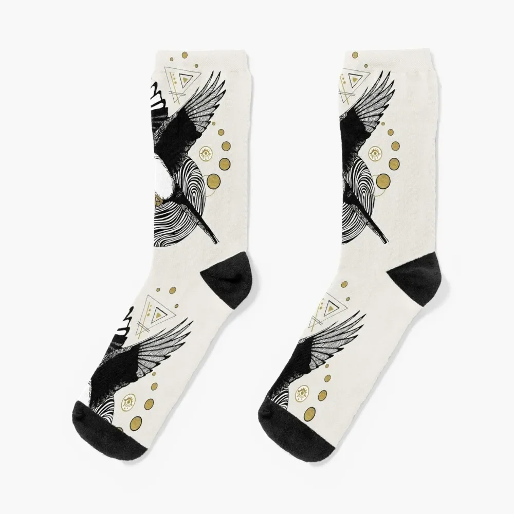 

Magpie Socks with print kawaii cool Socks For Women Men's