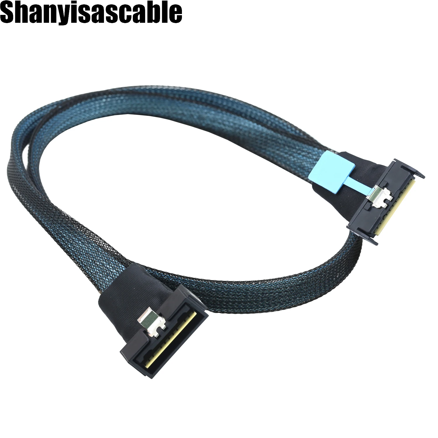 

1.0M PCI-E Gen5.0 Mini SAS MCIO 74Pin to LP SlimSAS 8i Low profile SFF-8654 74Pin Slimline SAS 4.0 24 Gbps Extension Cable