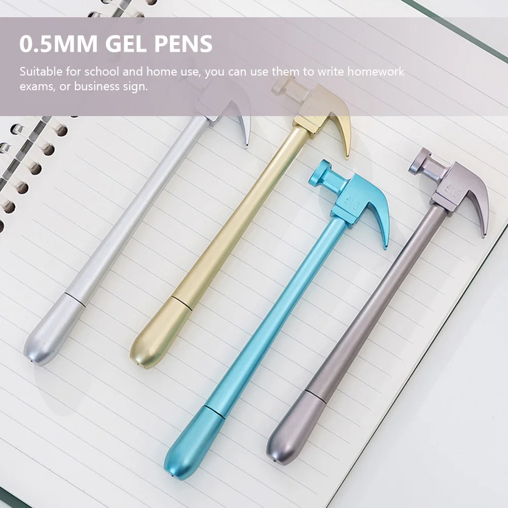 

8pcs Sheep Head Hammer Neutral Pens 0.5Mm Fine Tip Gel Writing Pen Portable School Student Sign Pen For Kids Office Home Novelty