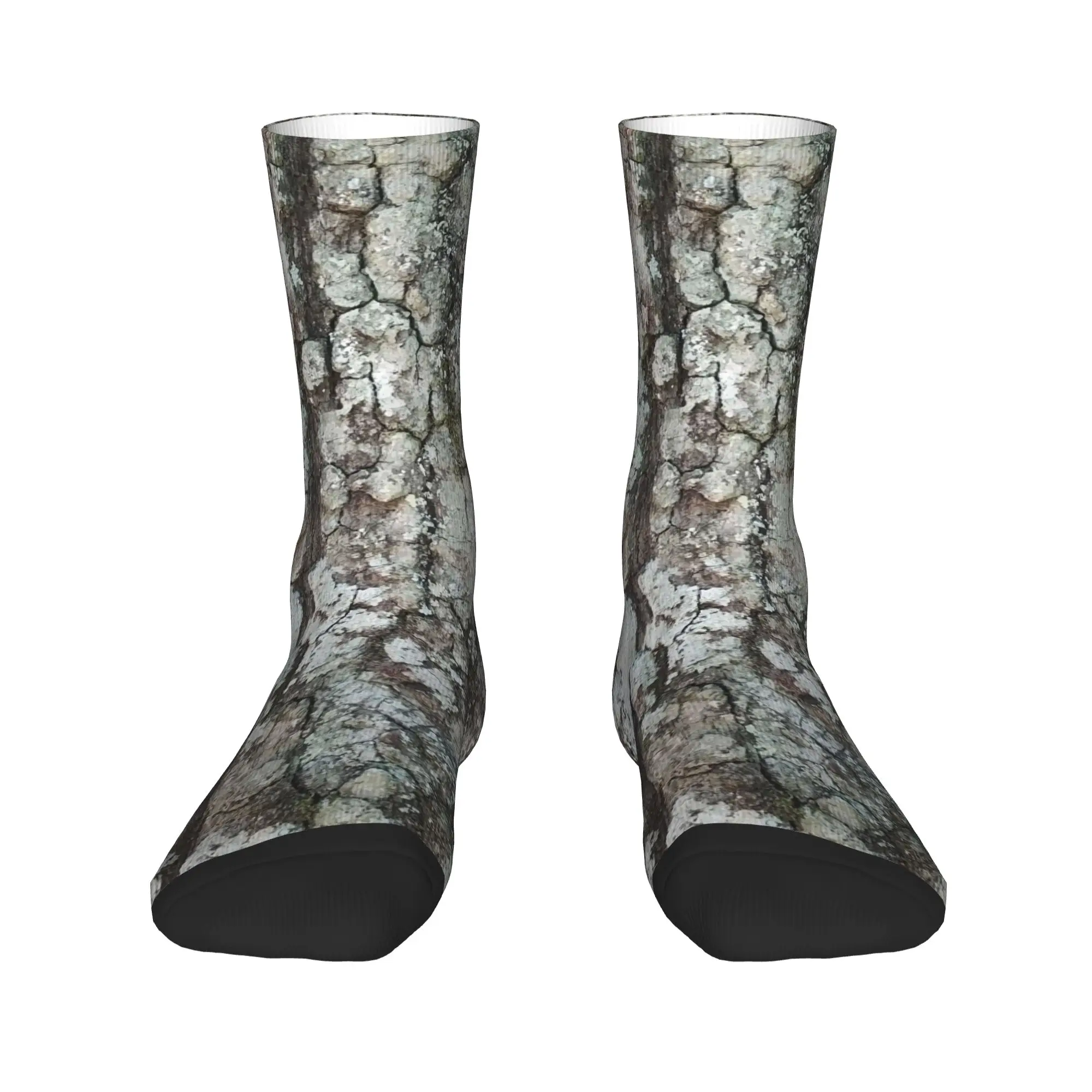 Men Socks Tree Bark   Stockings Anti Bacterial Comfortable Socks Winter Elegant Design Running Sports Socks