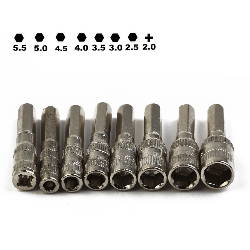 10pcs PH2 2.5mm-5.5mm Socket Screwdriver Bits Hex Shank Nut Driver For DIY Tightening Nut Bolt For Repairing Tool Wrench Tool