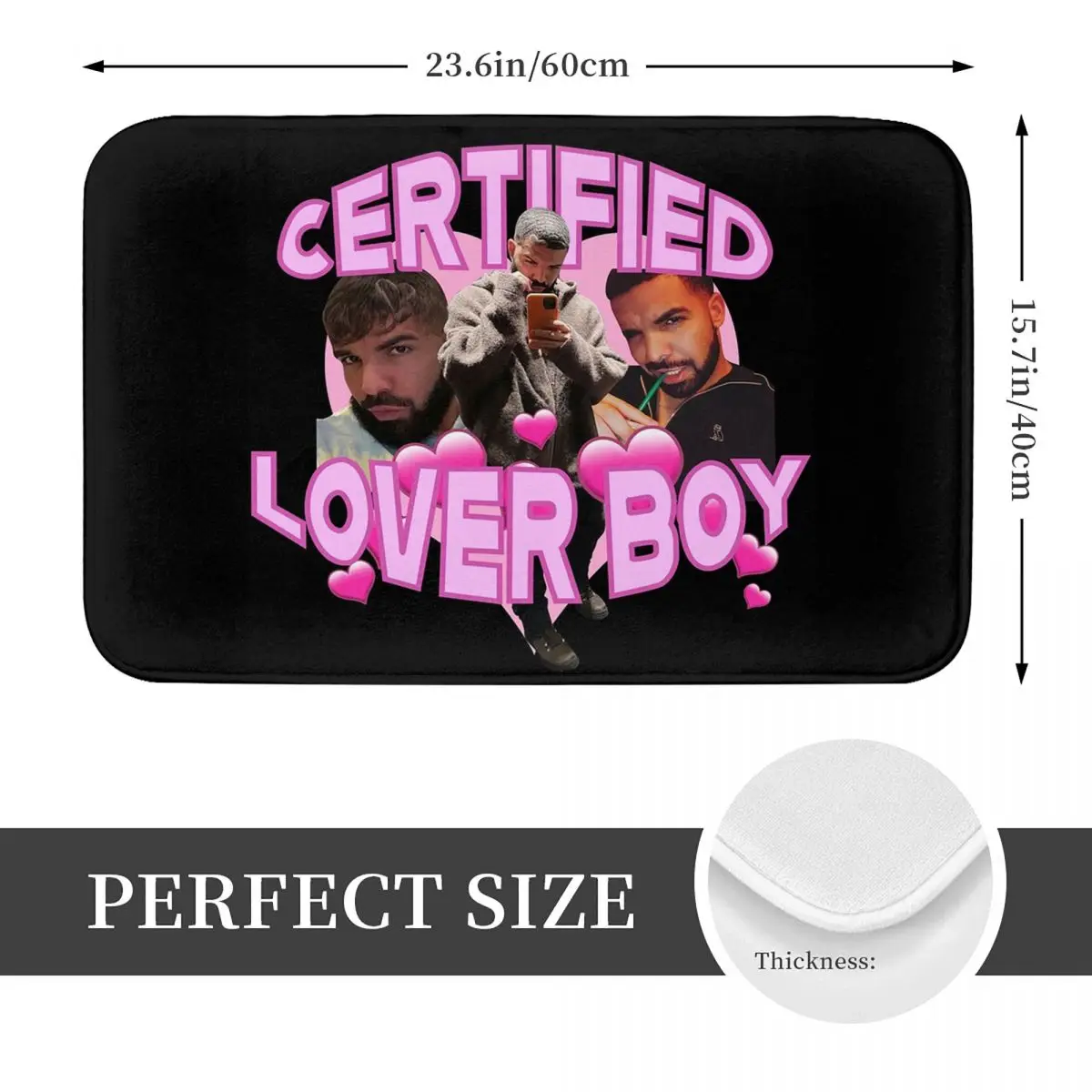 Drake BBL Certified Lover Boy Non-slip Doormat Floor Mat Antiwear Carpet Rug for Kitchen Entrance Home Balcony Footpad Mats