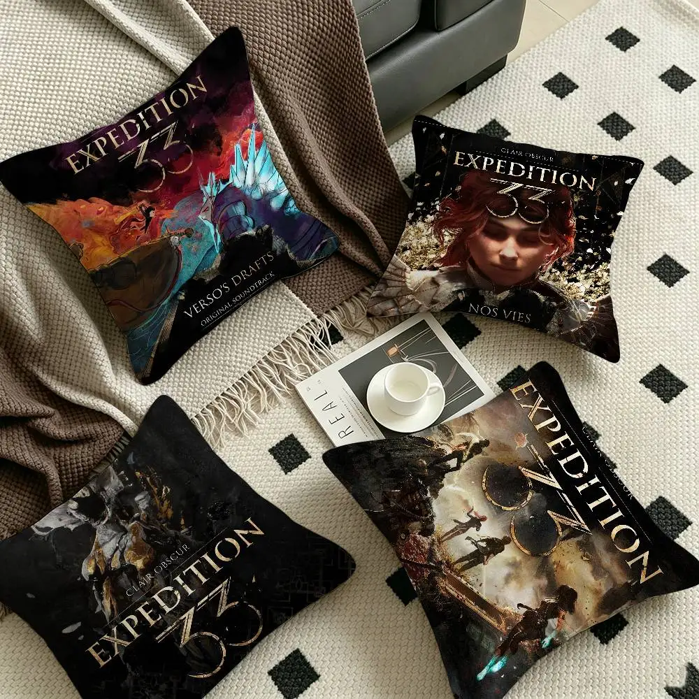 C-Clair-Obscur Expedition-33 Game Office Cushion Pillowcase Car Cushion Cover45X45CM Lumbar Pillowcase Sofa Pillowcover