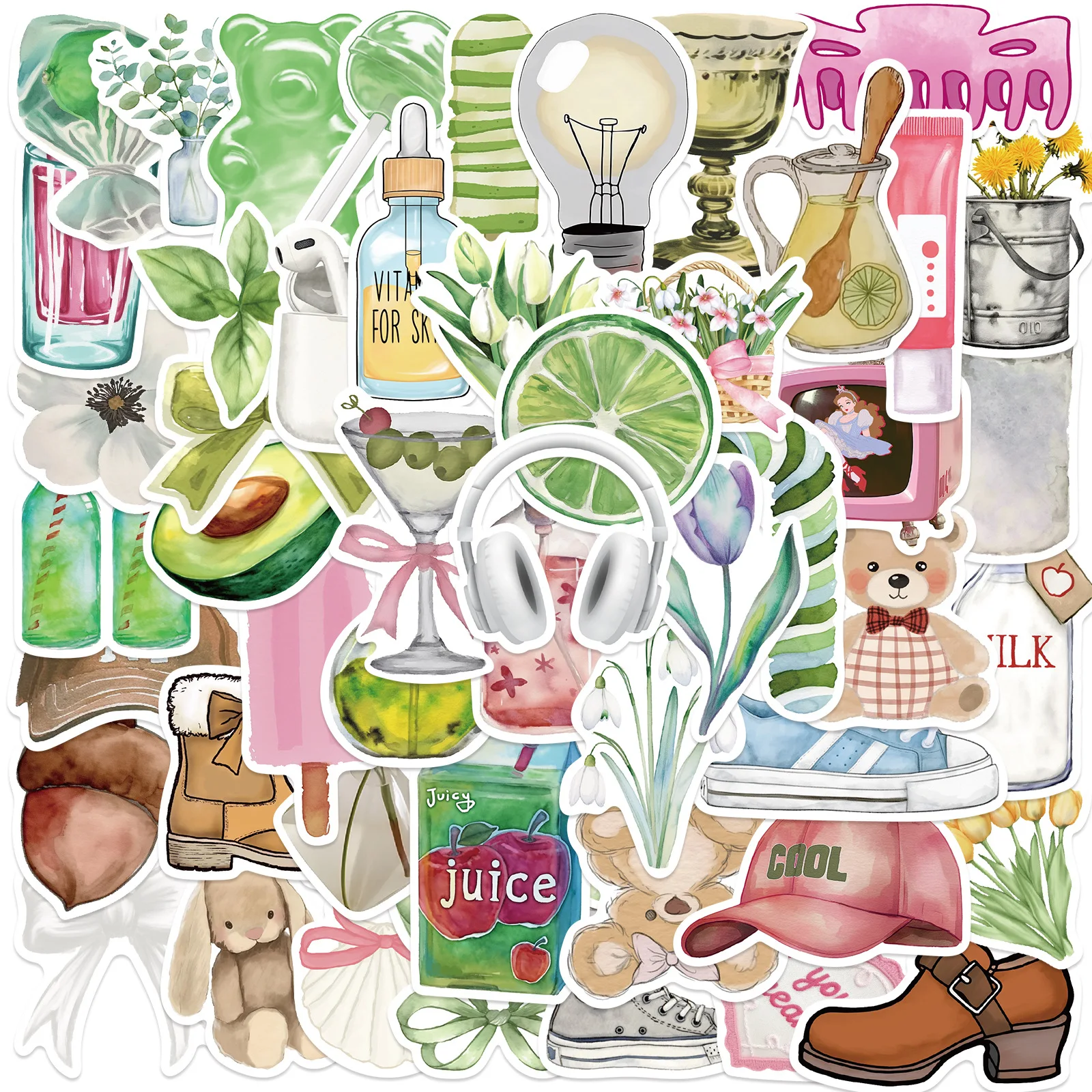 

10/30/50PCS Clean Girl Aesthetic Cartoon Stickers Decal Animal DIY Decoration Suitcase Scrapbooking Phone Laptop Stationery