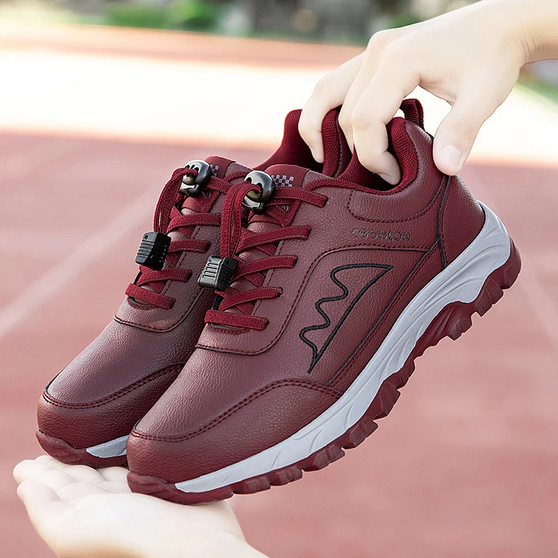 

2026 Spring Women Sneakers Waterproof Leather Casual Shoes for Men Non-slip Walking Shoes Daily Leisure Sports Shoe