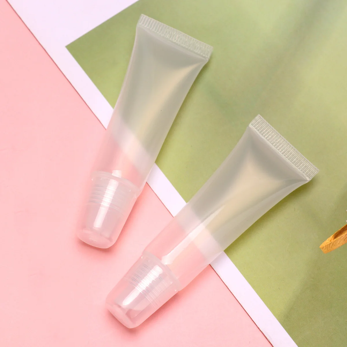 

50pcs 10Ml Empty Lip Gloss Containers Refillable Lip Balm Tubes Leak Proof Squeezable Makeup Tubes For Body Lotion Handmade