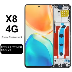 Bilashmart X8 4G Display Screen Assembly Honor X8 TFY LX1 TFY LX2 TFY LX3 LCD Display Touch Screen Digitizer with Frame Replacement