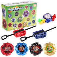 BX168-A28 BX00-31/33/34/35 4PCS BX Series Spinning Tops Set with Launcher Toys for Children Gift