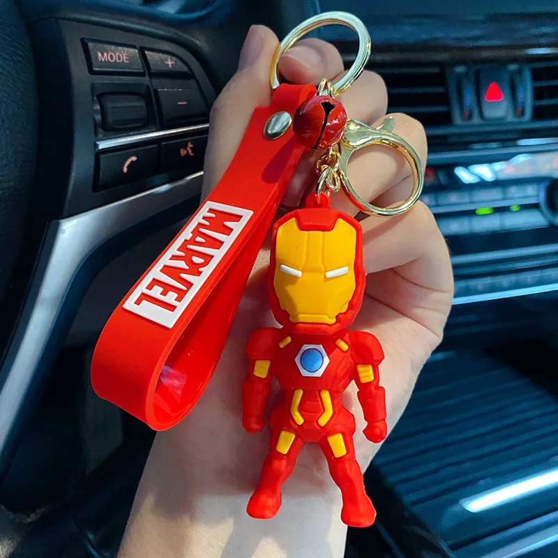 Super Heroes Captain America Spiderman Iron Man Hulk Thor KeyChain Key Ring Pendant For Bags Backpacks Kids Toy Children Gift