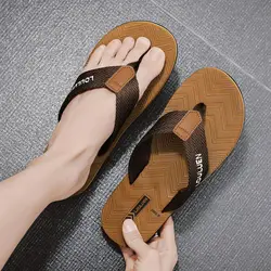 Outdoor Shiatsu Flip Flops Men's Shoe Slides Soft Flat Male Slipper Sabot Comfortable Clappers 2024 Cheap Shoes Hot Trendy