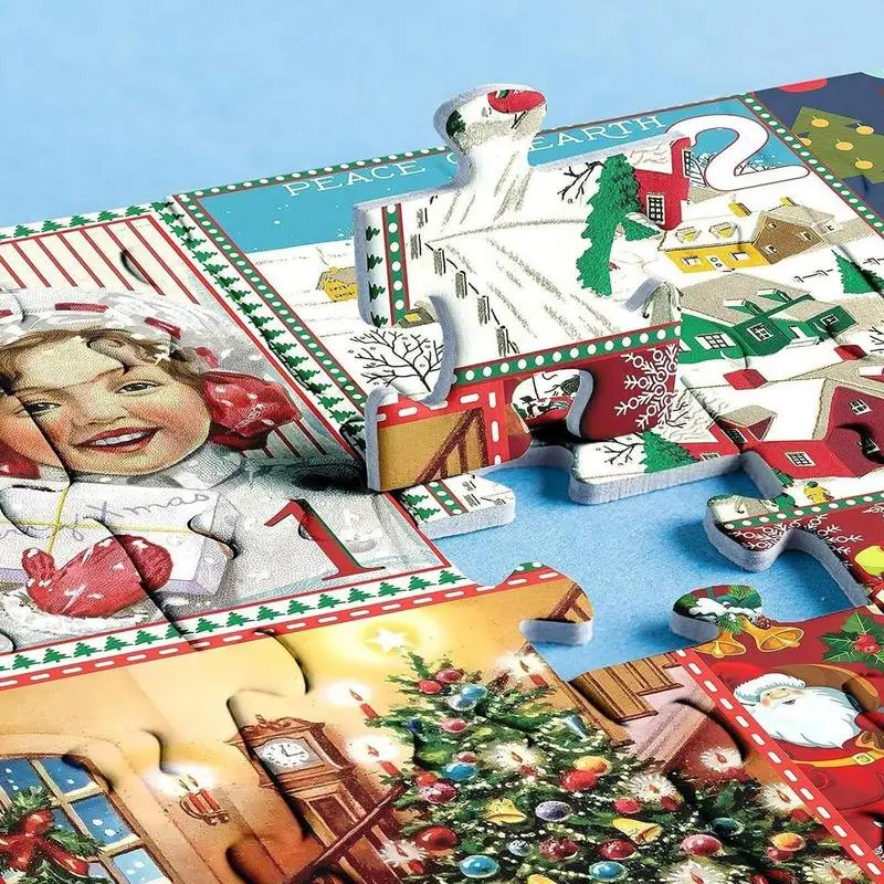 

24 Boxes Of 1000 Pieces 2023 Christmas Countdown Puzzle Advent Calendar Puzzle Christmas Home Decorations Gifts For Adults Kids