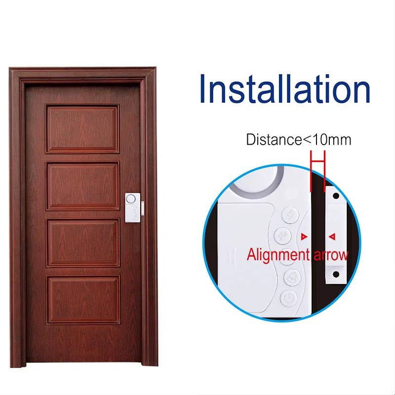 Door Window Wireless Burglar Alarm with Magnetic Sensor Alarm 108dB High Volume Door Open Detectors Home Security Device