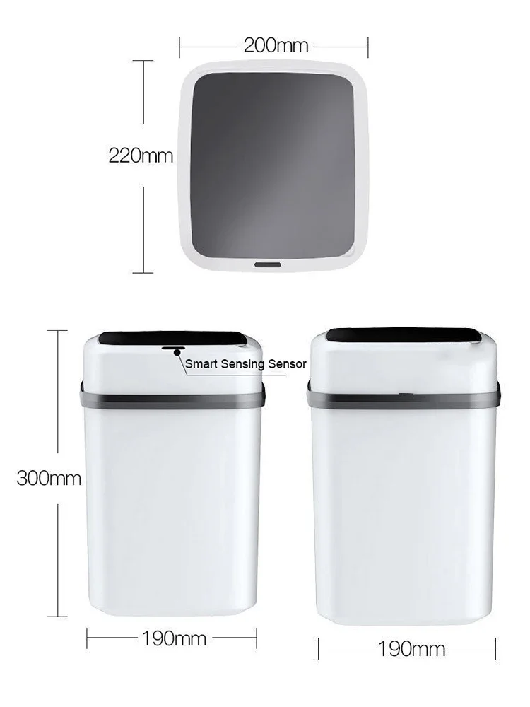 3 modes kitchen trash bin bathroom touch trash can in the toilet smart garbage bucket waste bins dustbin smart trash can kitchen