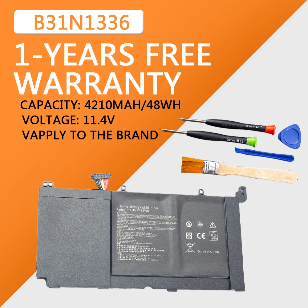 

B31N1336 Laptop Battery for Asus VivoBook C31-S551 S551 S551LB S551LA R553L R553LF R553LN K551LN V551L V551LA