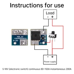 Mini High-Power Mos Trigger Switch Driver Module Field-Effect Transistor PWM Regulation Electronic Switch 5-18V Power Supply